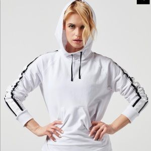 🌹Carbon38 BLANC NOIR SPORT STRIPE HOODY 🌹